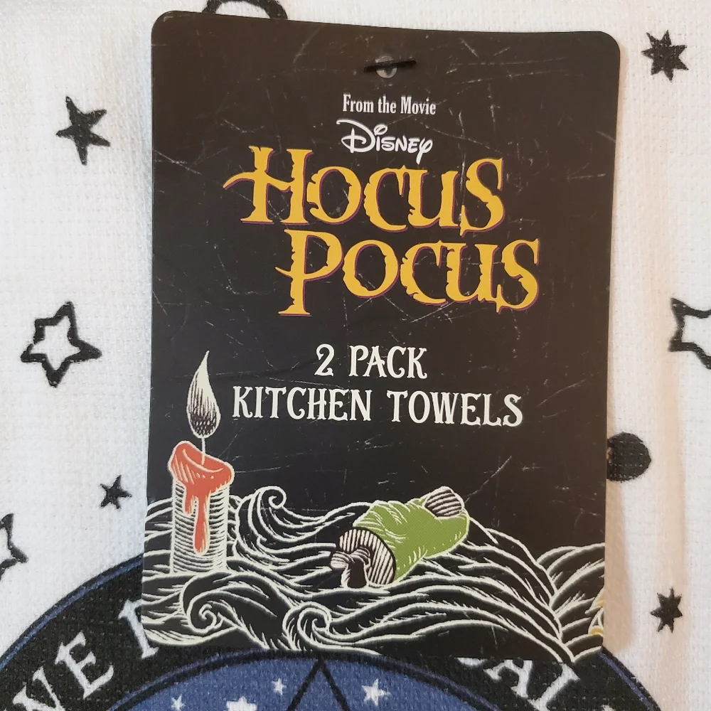 Disney Hocus Pocus Calming Circle Kitchen Towels Pack Of 2 New‎
